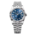 Global Traveller 42 – Blue Sunburst Dial | Stainless Steel Jubilee Bracelet & Fluted Bezel
